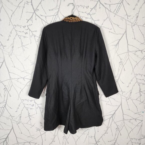 Joseph Ribkoff Creations VTG Leopard Print Double Breasted Romper Mobwife - Picture 5 of 9